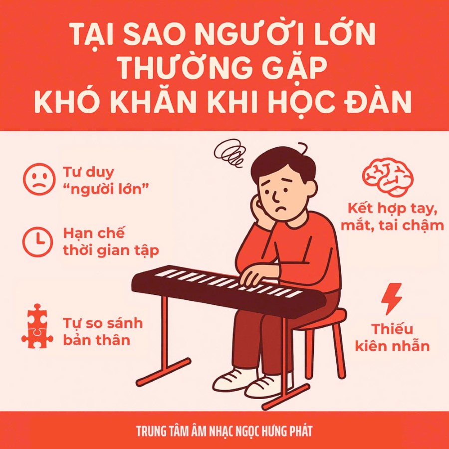 người lớn học đàn